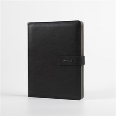 Lederen notebook zwart